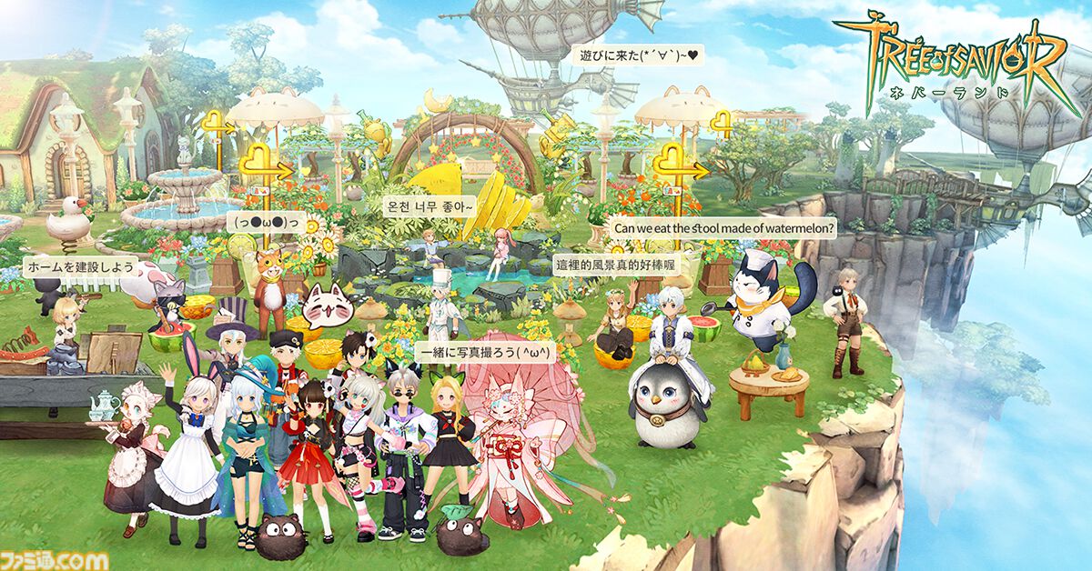 【TOS新作】スマホMMORPG『ツリーオブセイヴァー：ネバーランド』事前登録スタート。世界樹を救う冒険や、ときにはのんびり農家生活