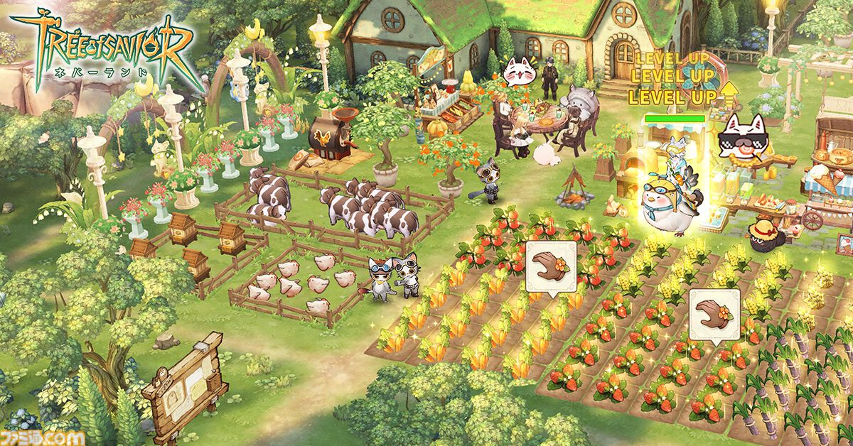 【TOS新作】スマホMMORPG『ツリーオブセイヴァー：ネバーランド』事前登録スタート。世界樹を救う冒険や、ときにはのんびり農家生活