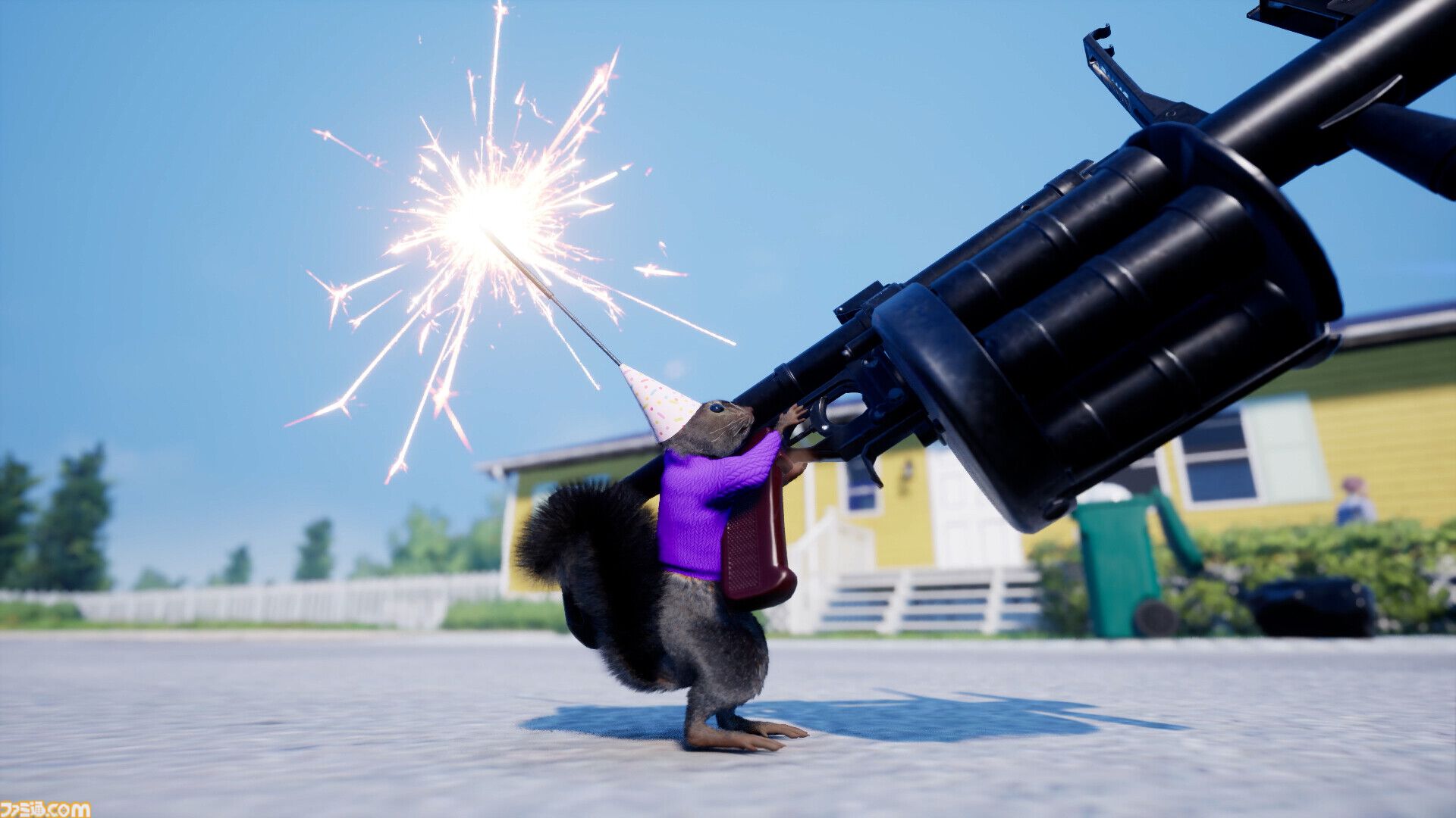 リスのガンアクション『Squirrel with a Gun』本日（8/30）発売。ハンドガンやサブマシンガンで黒服を返り討ちに。ただドングリが欲しいだけなのに