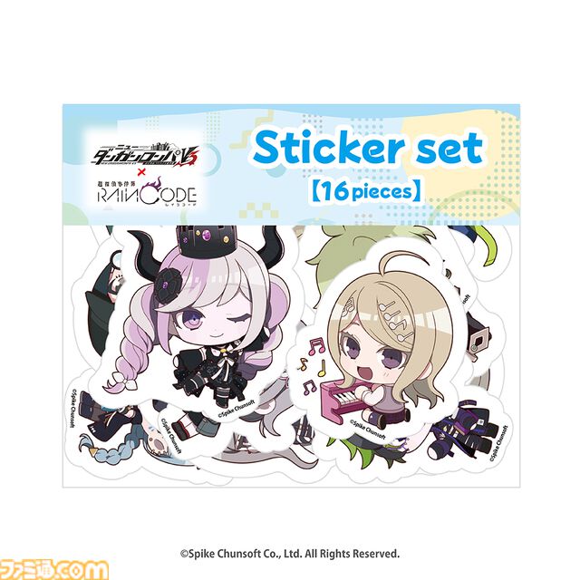 『レインコード』『ダンガンロンパ』コラボカフェグッズの事後販売がエビテンにて開始。ミニキャラの缶バッジ、アクスタ、チェキ風カードなどが用意