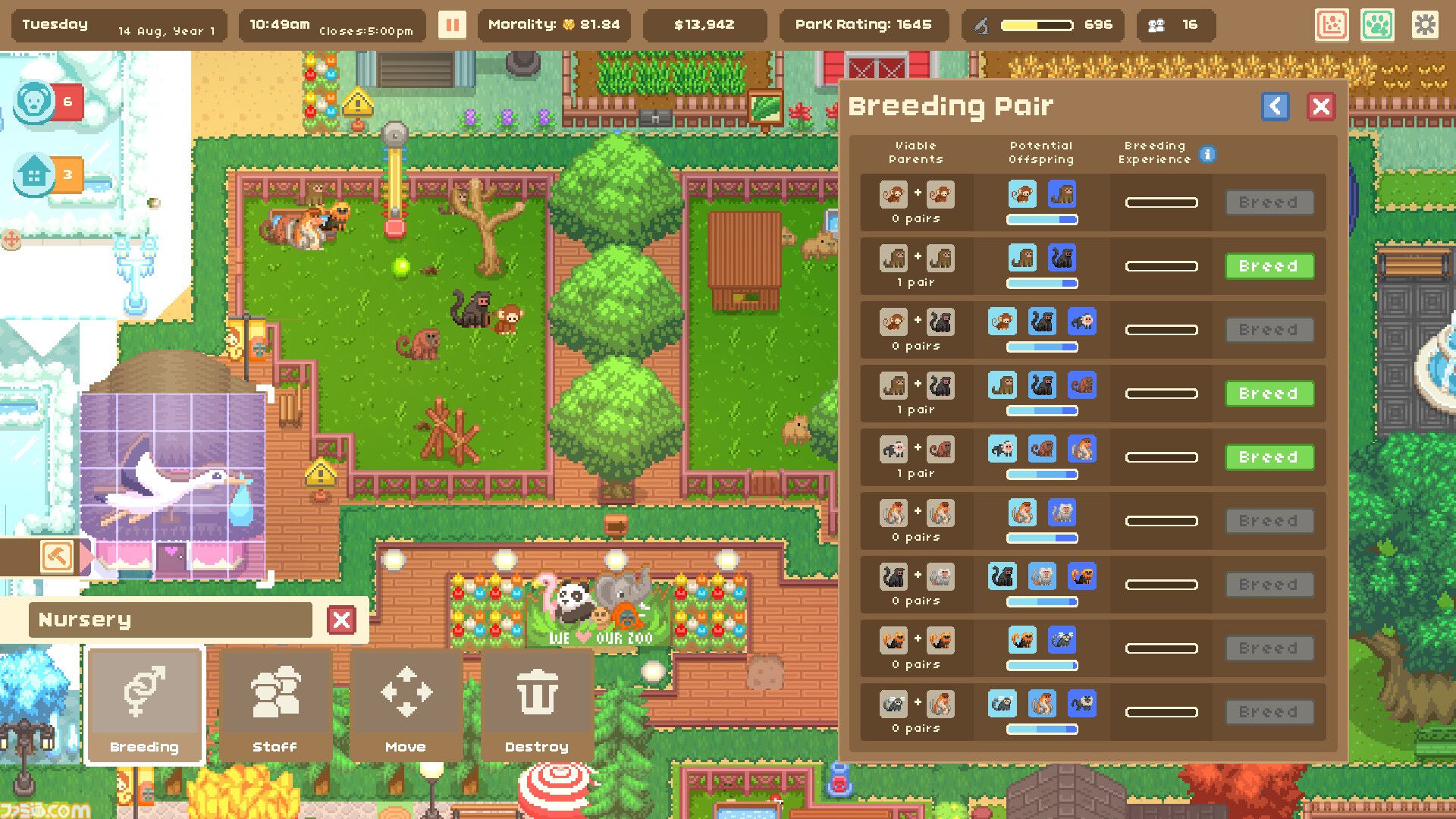 動物園運営シム『Let's Build a Zoo』が60％オフの820円で買えちゃうセールが開催中。偽物を展示したり食肉にしたりなどかなり自由（？）な運営も可