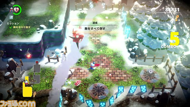 『スノーブラザーズ ワンダーランド』先行レビュー。ピンボール的ギミックが楽しい雪玉3Dアクション。スコアは寿司で計算