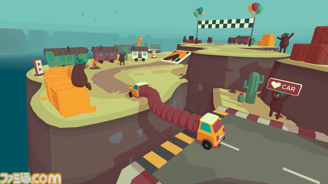 脚の生えた車で駆け回るコメディアクション『WHAT THE CAR? - うんてん、できるかな？』Steam版がリリース。二足歩行だから海だって泳げるし、スキーもできるし、自転車にも乗れる