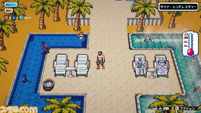 Steam『Sauna of the DEAD』体験版が再配信。熱波師がタオル1枚でゾンビに立ち向かうサウナアクションRPG