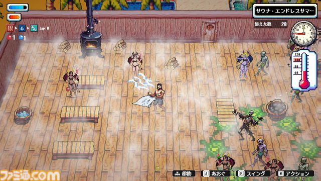 Steam『Sauna of the DEAD』体験版が再配信。熱波師がタオル1枚でゾンビに立ち向かうサウナアクションRPG