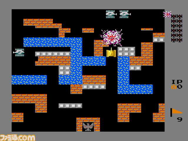 【アケアカ】『VS. バトルシティー』 9月12日に配信。1985年生まれのナムコのシューティングゲーム。戦車を操って司令部を守り抜け