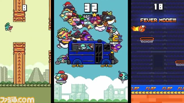 一斉を風靡した死にゲー『Flappy Bird（フラッピーバード）』が10年の時を超え復活。多彩なプレイアブルキャラやステージを引っ提げて舞い戻る