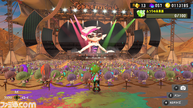 『スプラトゥーン3』グランドフェスティバル、会場の特別感がスゴイ。3つのステージ、クラゲとの一体感、フェス飯屋台まで！