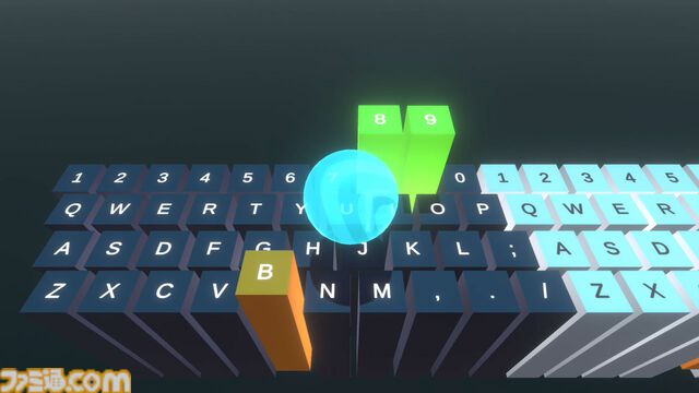 『On the Keyboard』ゲーム内のキーボードを操作して球体を運ぶ高難度アクション。Steamで発売。落とさないようにゴールまで導けるか