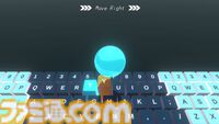 『On the Keyboard』ゲーム内のキーボードを操作して球体を運ぶ高難度アクション。Steamで発売。落とさないようにゴールまで導けるか