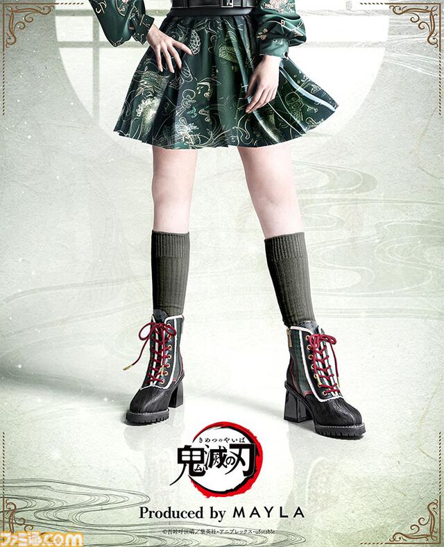 『鬼滅の刃』炭治郎や義勇ら7モデルのブーツは美しさと歩きやすさを両立。ブロックヒールを採用し、カジュアルなコーディネートで活躍しそう【9月24日17時予約開始】