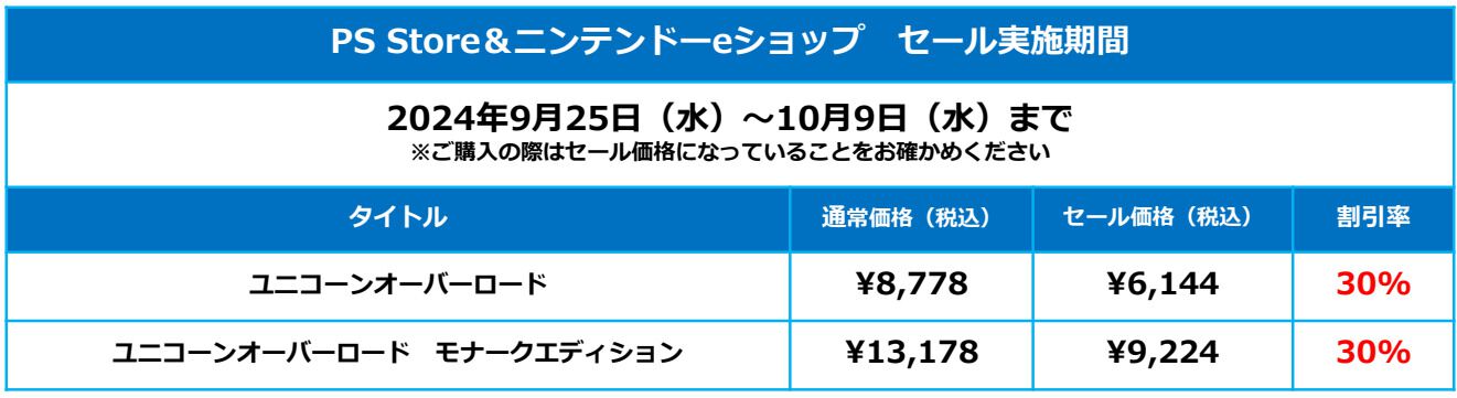 ユニコーンオーバーロード』全世界累計販売本数が100万本を突破