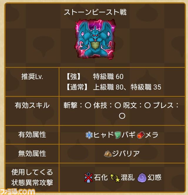 【ドラクエウォーク攻略】ストーンビースト【強】攻略――戦闘中盤以降は“におうだち”で凌いで押し切ろう