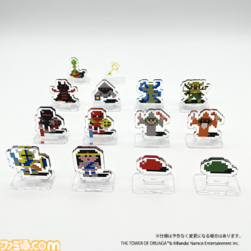 『ドルアーガの塔』『パックランド』新作グッズが受注開始。ドット絵キャラやアイテムのアクスタなどが登場