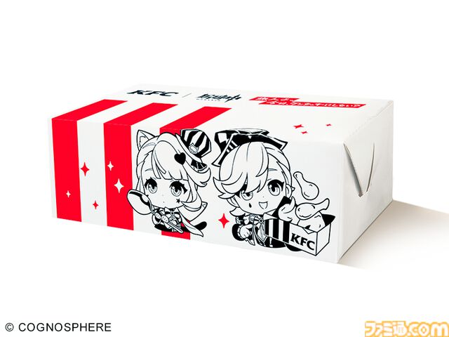 『原神』×KFCのコラボパックが10月2日～31日に期間限定で販売。リネとリネットがデザインされた特別パッケージ。チケットファイルやゲーム内アイテムもゲットできる