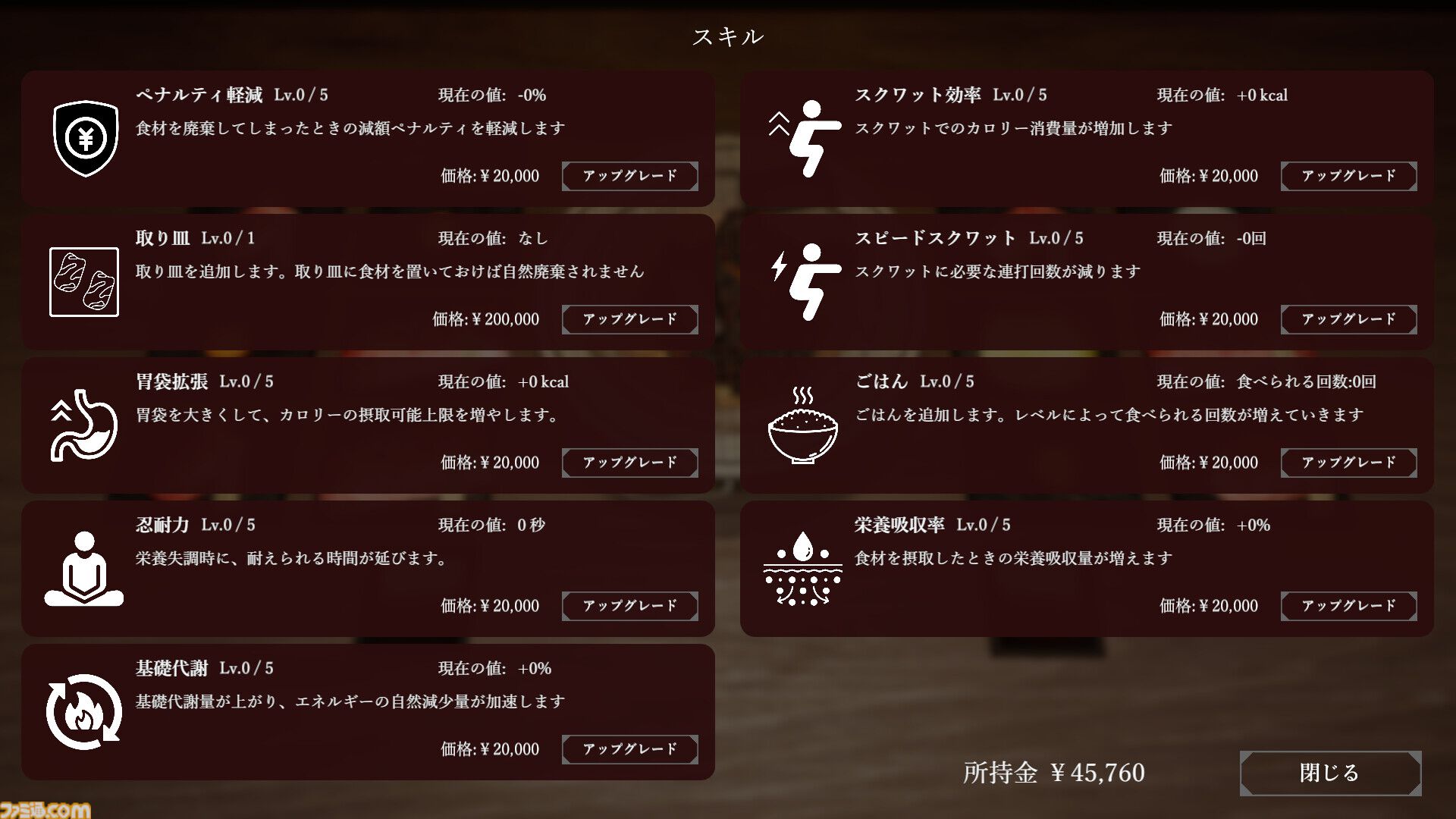 『焼肉パーティーサバイバル』10/18に発売。焼肉屋の食材だけでサバイバル、栄養バランスも重要に。摂取カロリーはスクワットで消費