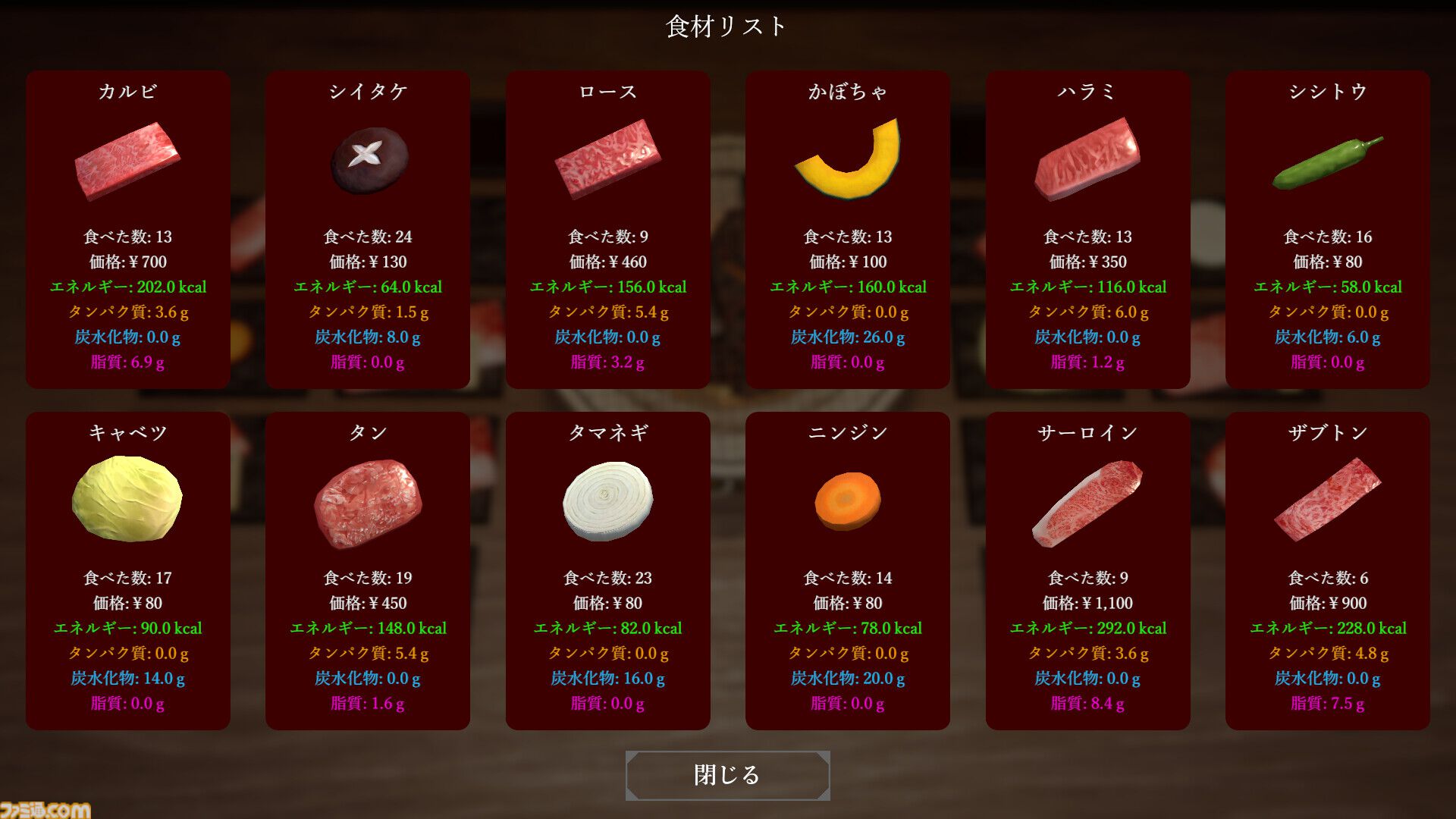 『焼肉パーティーサバイバル』10/18に発売。焼肉屋の食材だけでサバイバル、栄養バランスも重要に。摂取カロリーはスクワットで消費