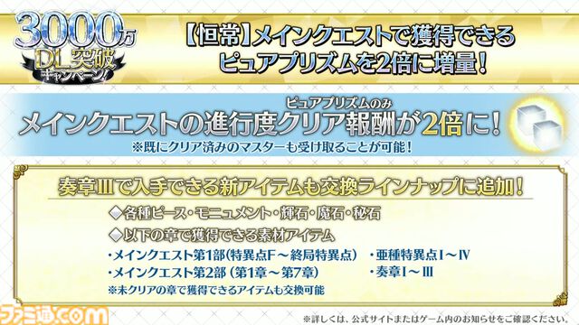 【FGO】3000万ダウンロード突破。恒常＆スト限の星5サーヴァント1騎を無料配布【Fate/Grand Order】