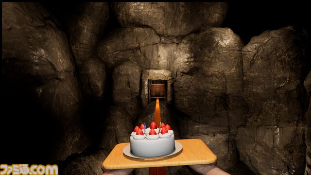 『Don't Drop The Cake』異形にビビらずケーキを運ぶホラーゲームが発表。マウス操作でケーキのバランスを維持。スーツ姿の花頭など個性的な異形が動揺を誘う