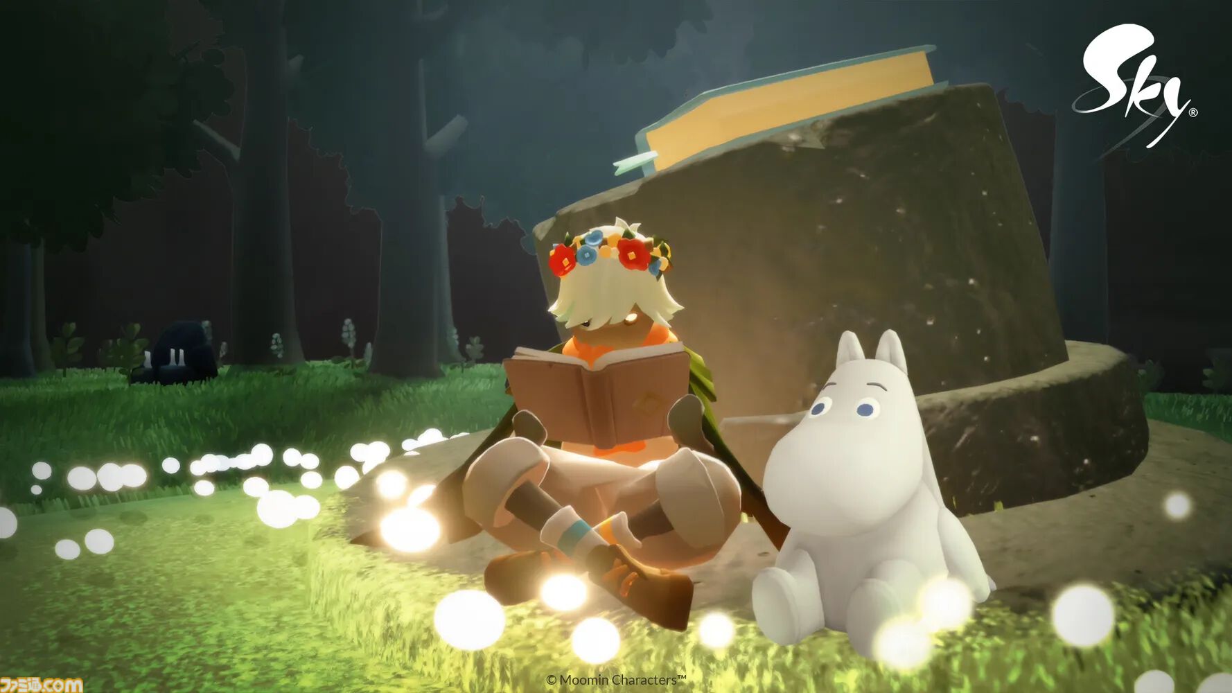 『Sky 星を紡ぐ子どもたち』ムーミンのコラボイベントが10/14より開催。ムーミン谷にておなじみのキャラが登場する物語を体験。スナフキンたちの衣装も用意