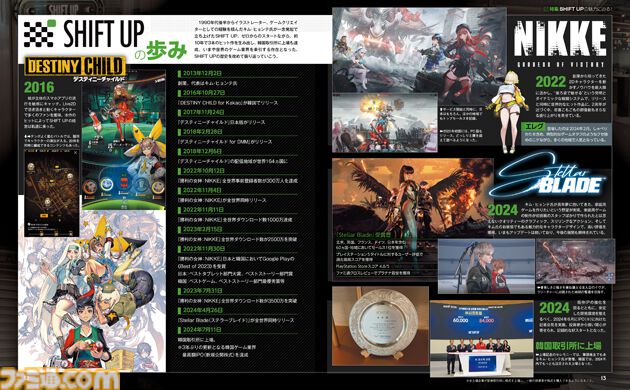 “SHIFT UP”韓国のゲーム開発スタジオに迫る！ キム・ヒョンテ氏へのロングインタビューを始め、『デスチャ』『NIKKE』『ステラーブレイド』のキーマン取材や開発現場の様子とともに魅力を深堀り【先出し週刊ファミ通】