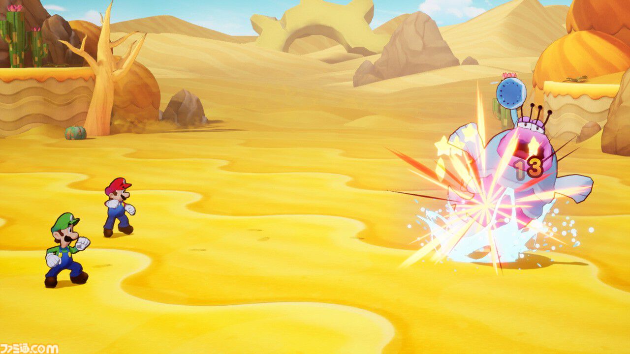 『マリオ＆ルイージRPG　ブラザーシップ！』が11月7日に発売、9年振りとなるシリーズ完全新作。マリオとルイージ2人が合体する技“ブラザーアクション”などが公開