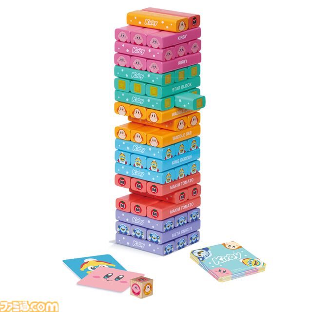 『星のカービィ』バランスタワーが発売中。マキシムトマト、ワドルディなどのかわいいブロックやカードを使ったバランスゲームを遊ぼう