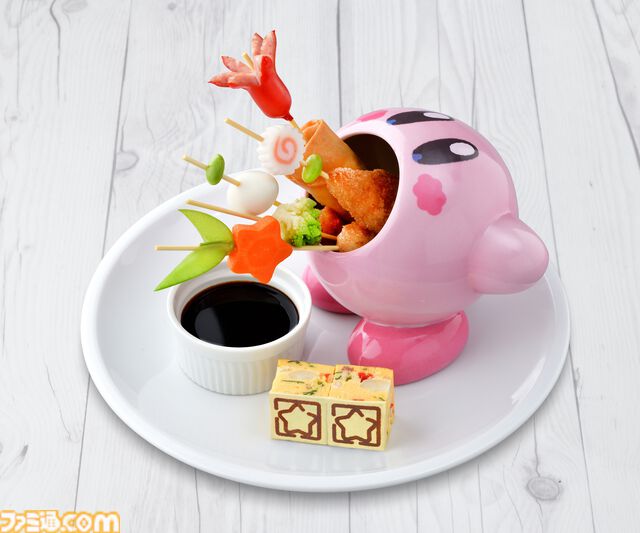 カービィカフェ大阪が11月21日より常設オープン。カービィの容器がかわいい串カツ、たこ焼きみたいなプチケーキなど限定メニューが公開