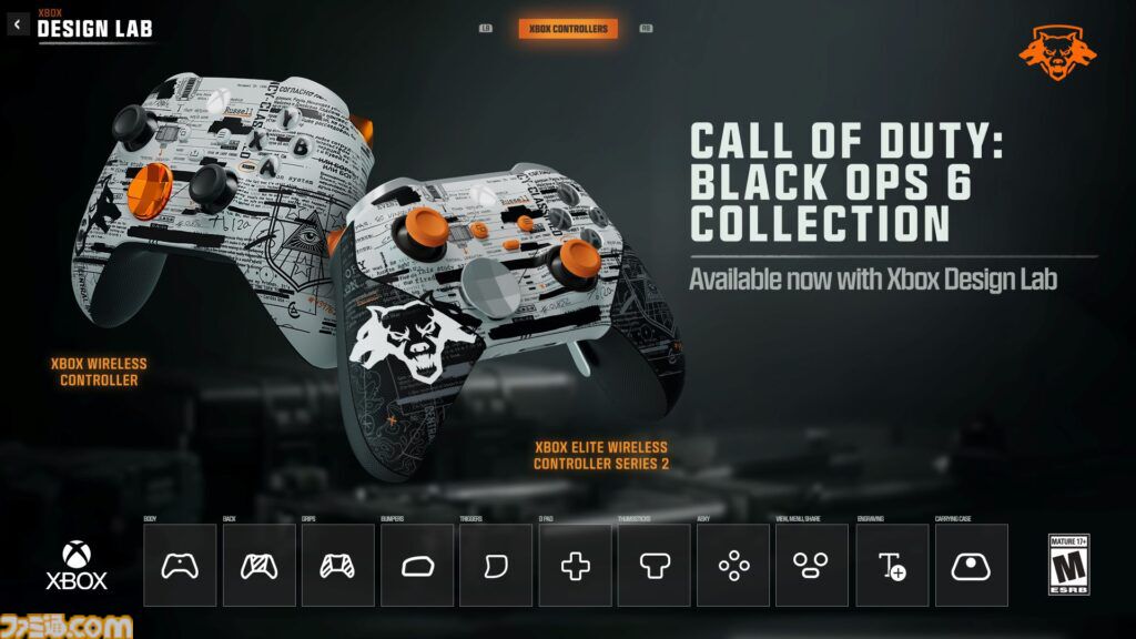 【Xbox】『CoD:BO6』の世界観満載なアクセサリーコレクションが登場。コントローラーはデザインや色、素材を好みにカスタマイズ可能。