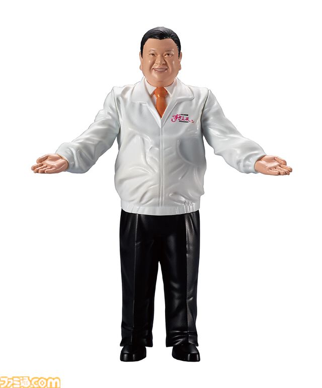 すしざんまい社長“マグロ大王”がお馴染みのポーズでフィギュア化。人気のネタたちとともにガチャで10月下旬発売