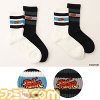 『スト6』タビオコラボ靴下が10/25発売。漫画『がんばれジュリちゃん』のひとコマ、『STREET FIGHTER』ロゴをデザイン