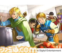『幻想水滸伝 1＆2 HDリマスター』ファミ通DXパック特典の河野純子描きおろしイラストが公開。“グレミオのシチュー”のデザインを使用