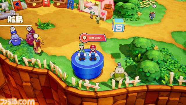 『マリオ＆ルイージRPG　ブラザーシップ！』拠点となる“船島”の見どころが公開。便利な大砲移動やウワサ話好きのおばちゃんも登場