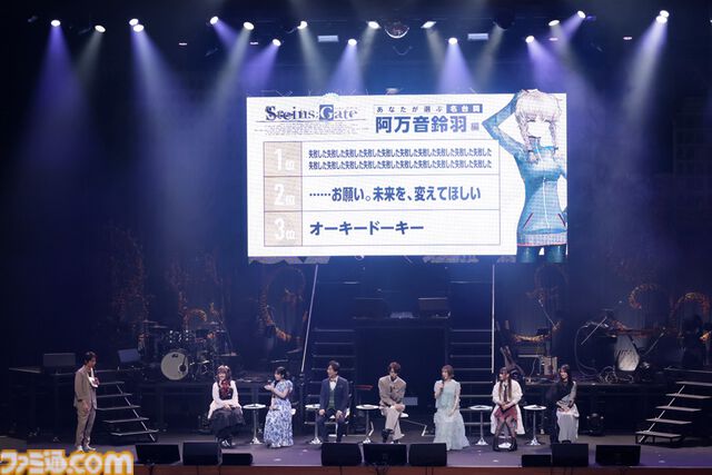 『シュタゲ』15周年イベントリポート。宮野真守さんをはじめとするラボメンたちの名セリフの生朗読は感涙必至。アーティスト陣によるライブパフォーマンスも大盛況