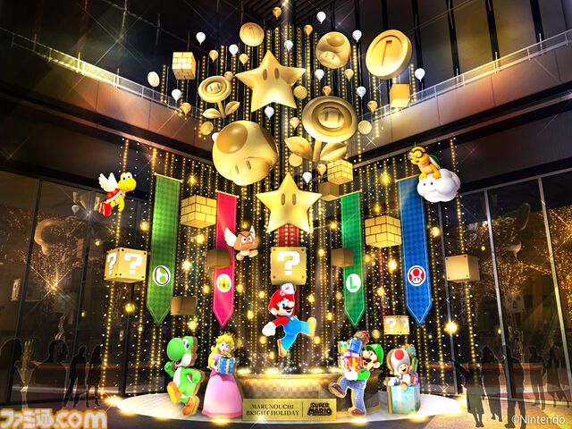 『スーパーマリオ』冬のイベントが丸の内エリアで11月14日から開催。オブジェ展示、限定フード＆ドリンク、グッズ販売など盛りだくさんの内容