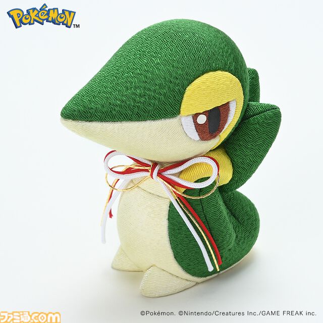 『ポケモン』ツタージャの江戸木目込人形が登場。江戸時代から280年続く伝統技法を用いて愛らしい姿を再現