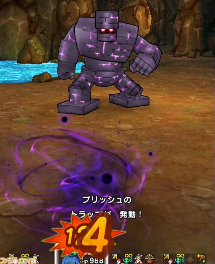 【ドラクエウォーク攻略】ストーリークエスト16章10話のボス“はめつのゴーレム”攻略――被ダメージが高くHP減少で即死トラップもあるので回復役ふたりは必須