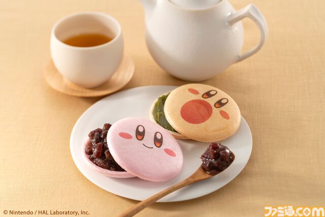 『星のカービィ』×鶴屋吉信のコラボ和菓子“カービィのまんまる手づくり最中”にピンクの最中種と抹茶あんが新登場。11月15日より店頭販売を開始