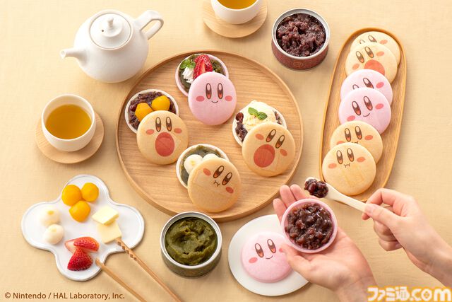 『星のカービィ』×鶴屋吉信のコラボ和菓子“カービィのまんまる手づくり最中”にピンクの最中種と抹茶あんが新登場。11月15日より店頭販売を開始