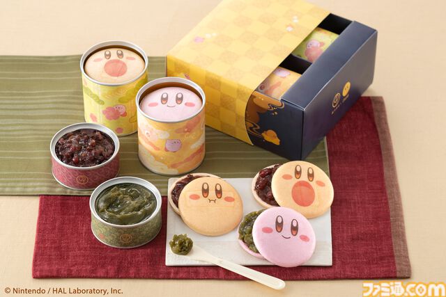 『星のカービィ』×鶴屋吉信のコラボ和菓子“カービィのまんまる手づくり最中”にピンクの最中種と抹茶あんが新登場。11月15日より店頭販売を開始