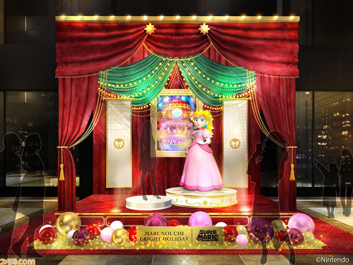 『スーパーマリオ』の豪華なオブジェを展開するコラボ企画が東京・丸の内エリアにて本日（11/14）開催。マリオがハテナブロックを叩く高さ約13mの巨大オブジェは圧巻