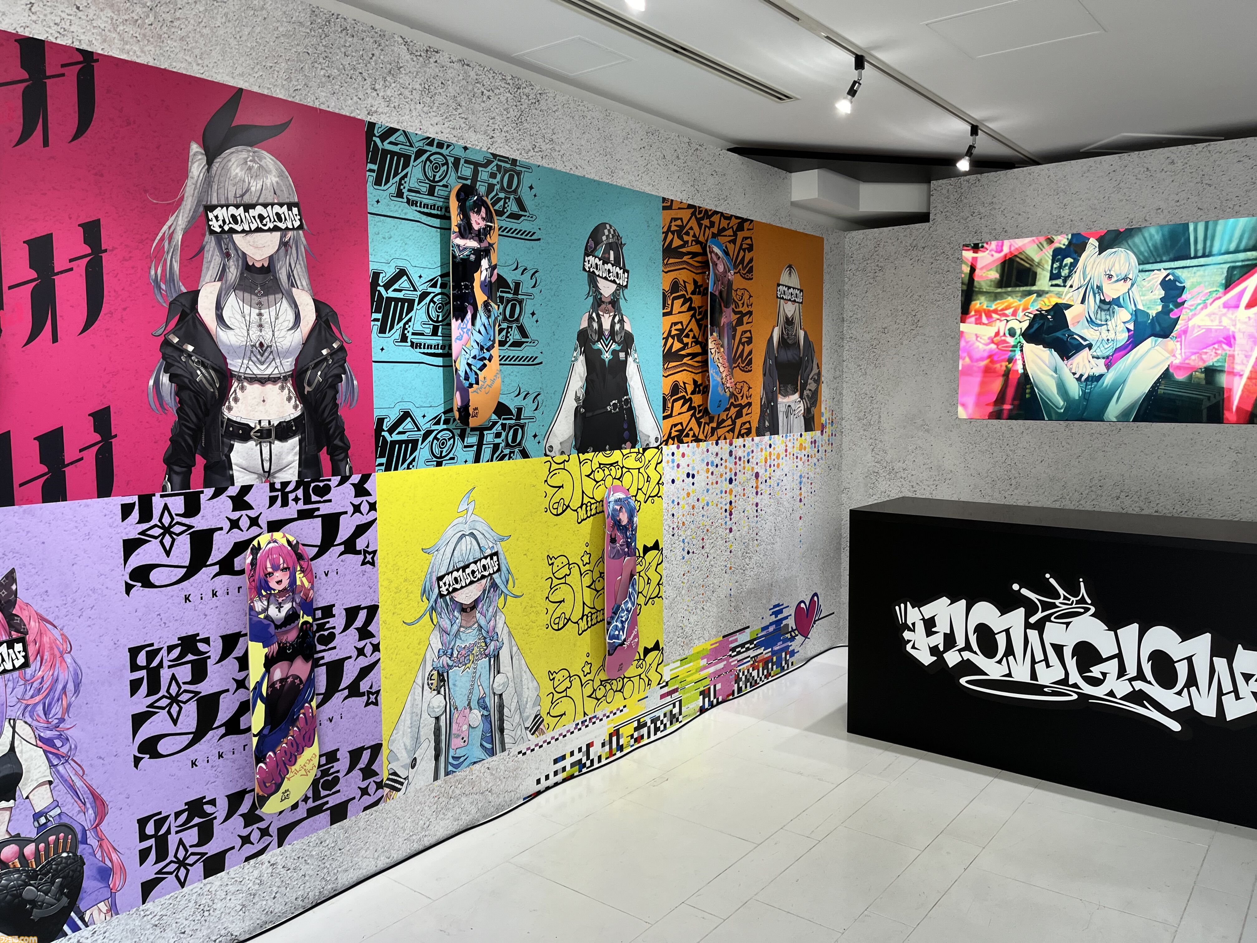 【ホロライブ】新ユニット“FLOW GLOW”のアジトに潜入！ グラフィティで彩られた外装は原宿の街並みによく馴染む。ここでしか見られないスペシャルメッセージ動画も