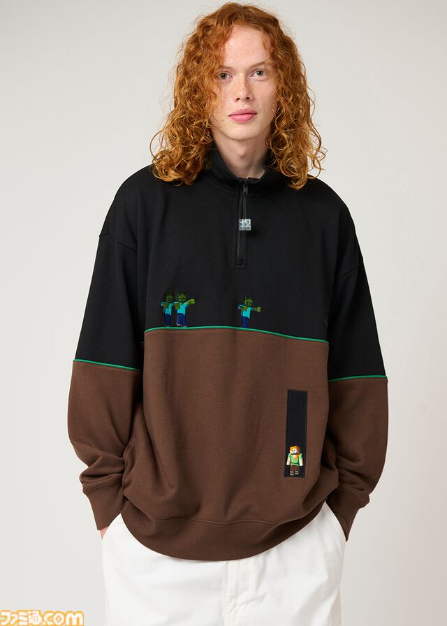 『マイクラ』クリーパーTシャツなどグラニフコラボ商品が11月26日発売。アレックスとゾンビたちの夜の攻防を再現したスウェットパーカーがユニーク