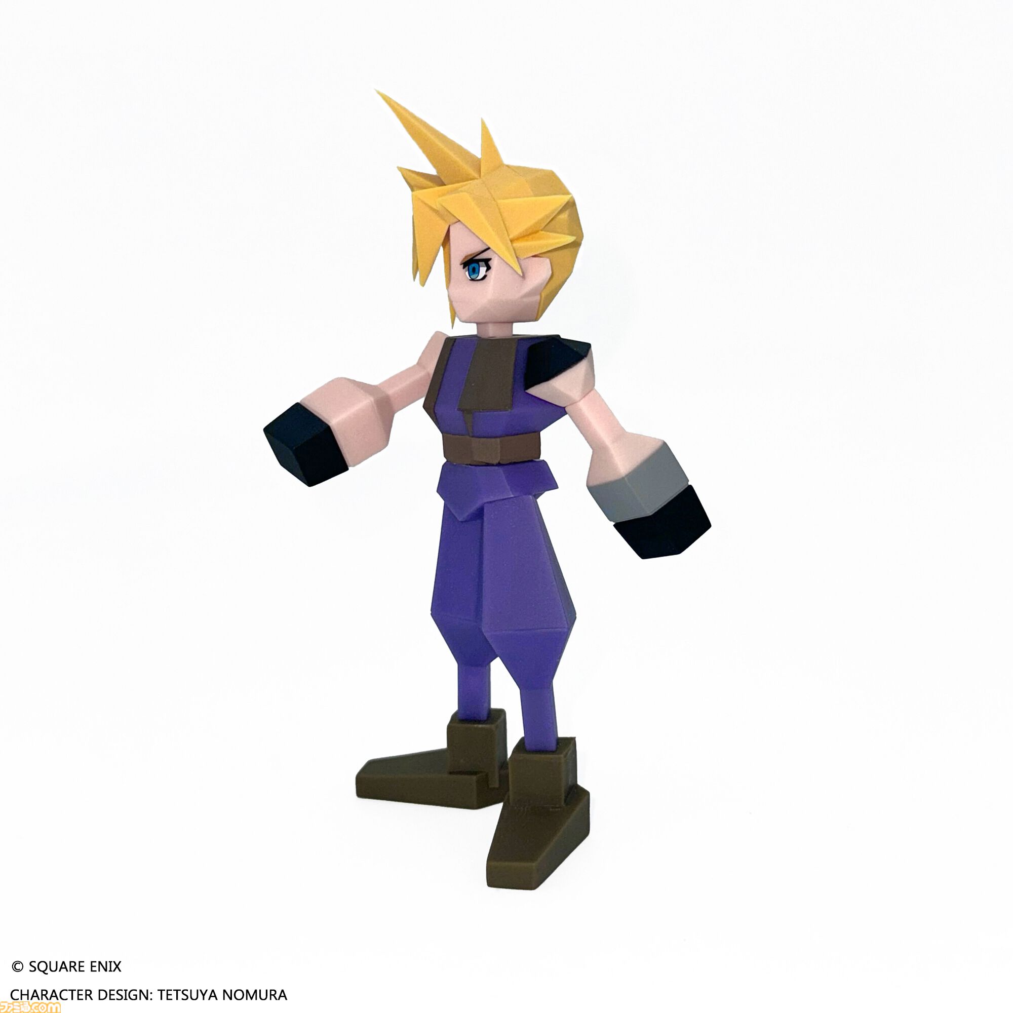 FF7』からクラウドのポリゴンソフビの発売が決定。オリジナルの