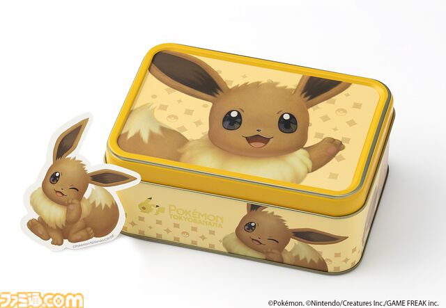 “ポケモン東京ばな奈 はみ出しチョコのクッキーサンド”イーブイ缶が11月21日に発売。ウインクしてこちらをみつめるイーブイがキュートなスペシャル缶