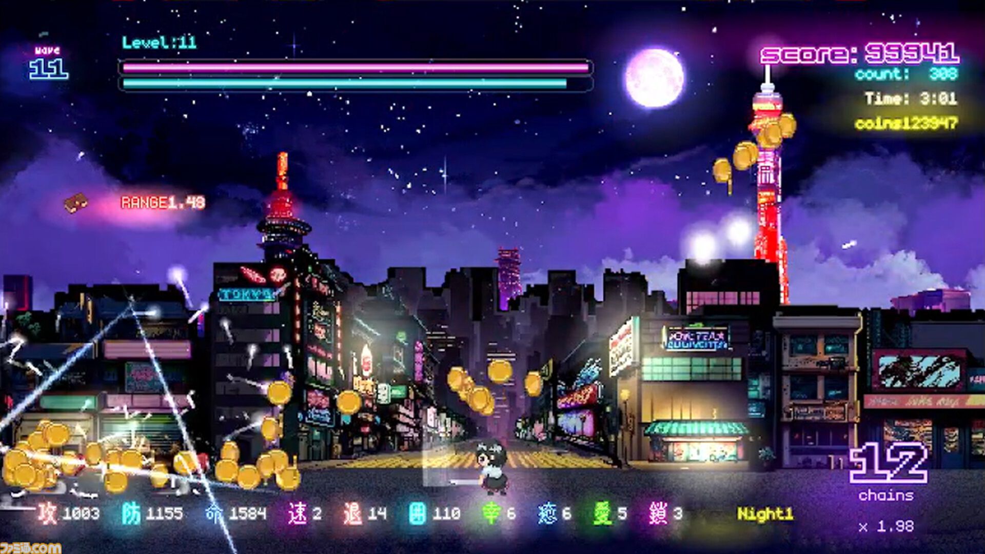 『Tokyo Waning Moon』ゾンビを斬りまくるハイスピード戦闘がクセになる。リズムアクション的な心地よさをアンニュイなロックサウンドに乗せて