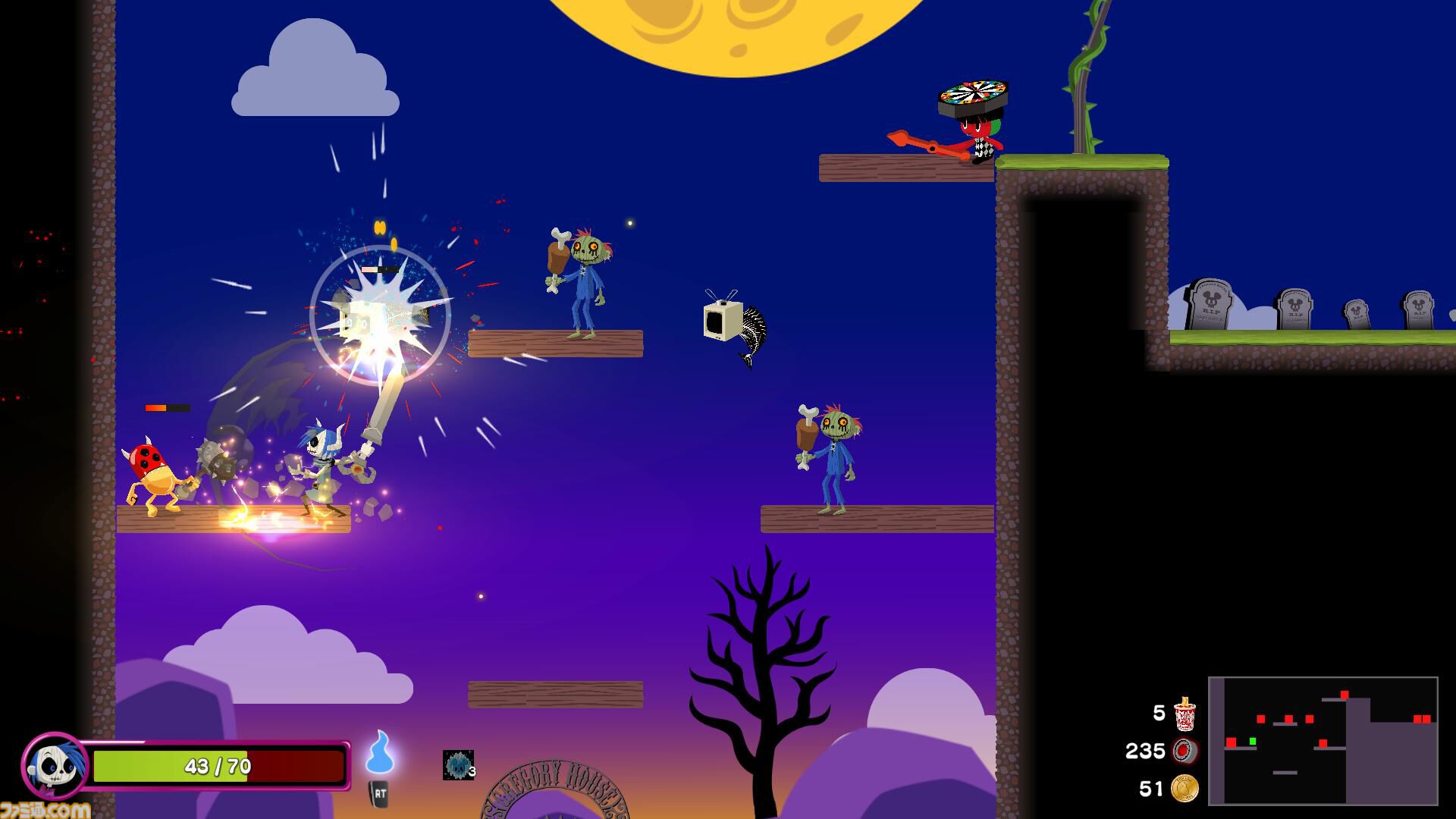 『グレゴリーホラーショー ソウルオブローゼス』2Dローグライトアクションゲームの早期アクセス版が本日（11/15）配信。ゾンビとなり、記憶を取り戻す戦いに挑もう