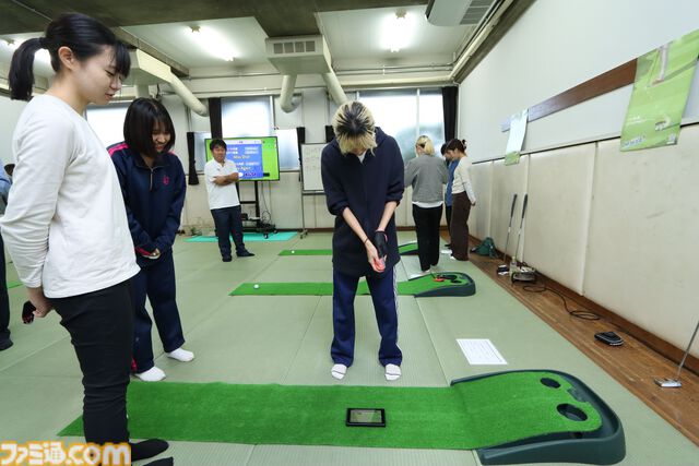 『おうちでゴルフ練習 パターうまくな～る！』を用いたゴルフ授業で参加学生の50％以上がカップイン率向上。『フィットボクシング』のイマジニア開発のパター練習ソフト
