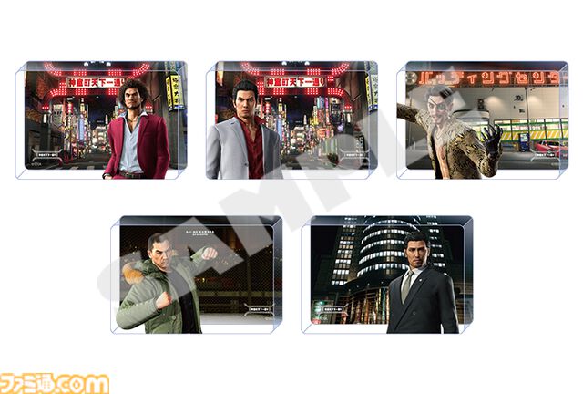 『龍が如く』グッズ自動販売機が歌舞伎町に12月8日より設置。桐生一馬、春日一番、真島吾朗、冴島大河、堂島大吾を描いた5種の自販機