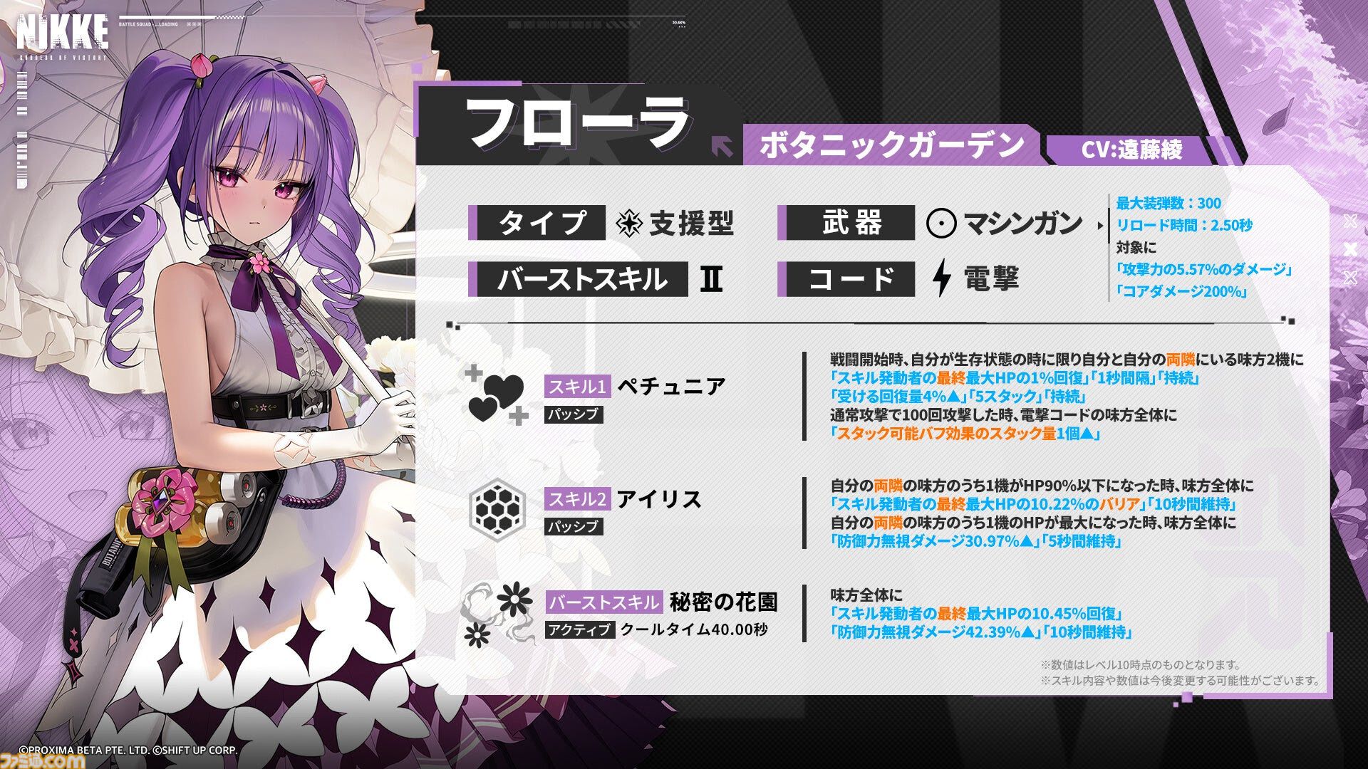 NIKKE』新SSRニケ“フローラ”（CV：遠藤綾）が登場。最新バージョン